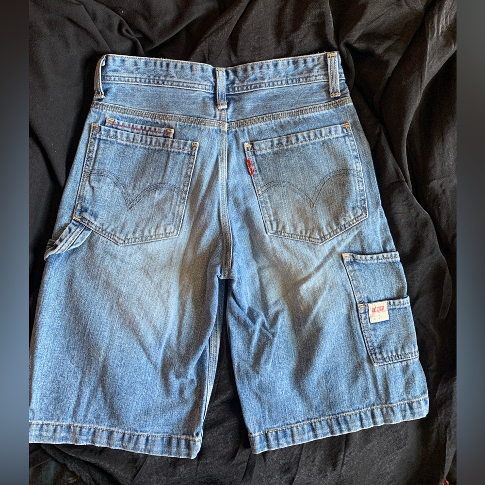 Levi’s painter cargo shorts, worn but good quality.